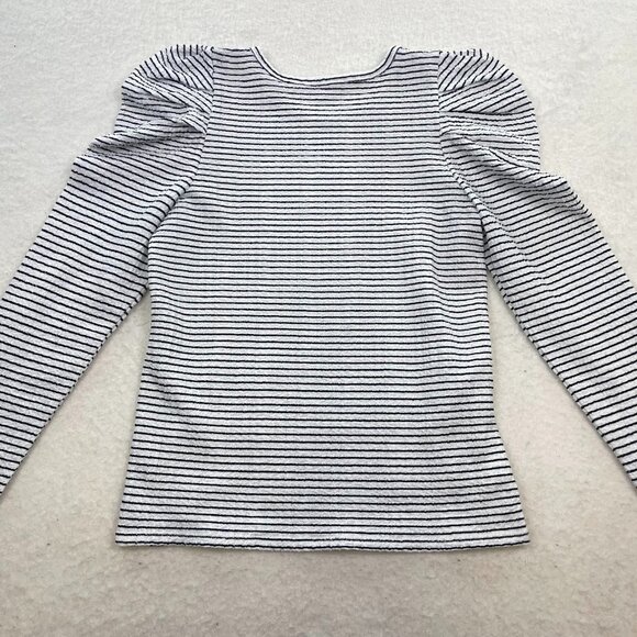 LOFT Striped Pleated Long Puff Sleeve Top Size XS - Picture 5 of 8